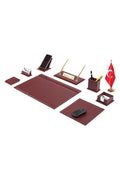G101 Deri Sümen Takımı 11 Parça Bordo Full Set – ön görünüm