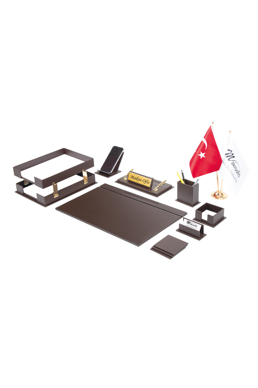 Liya Sümen Takımı 11 Parça Kahve Full Set