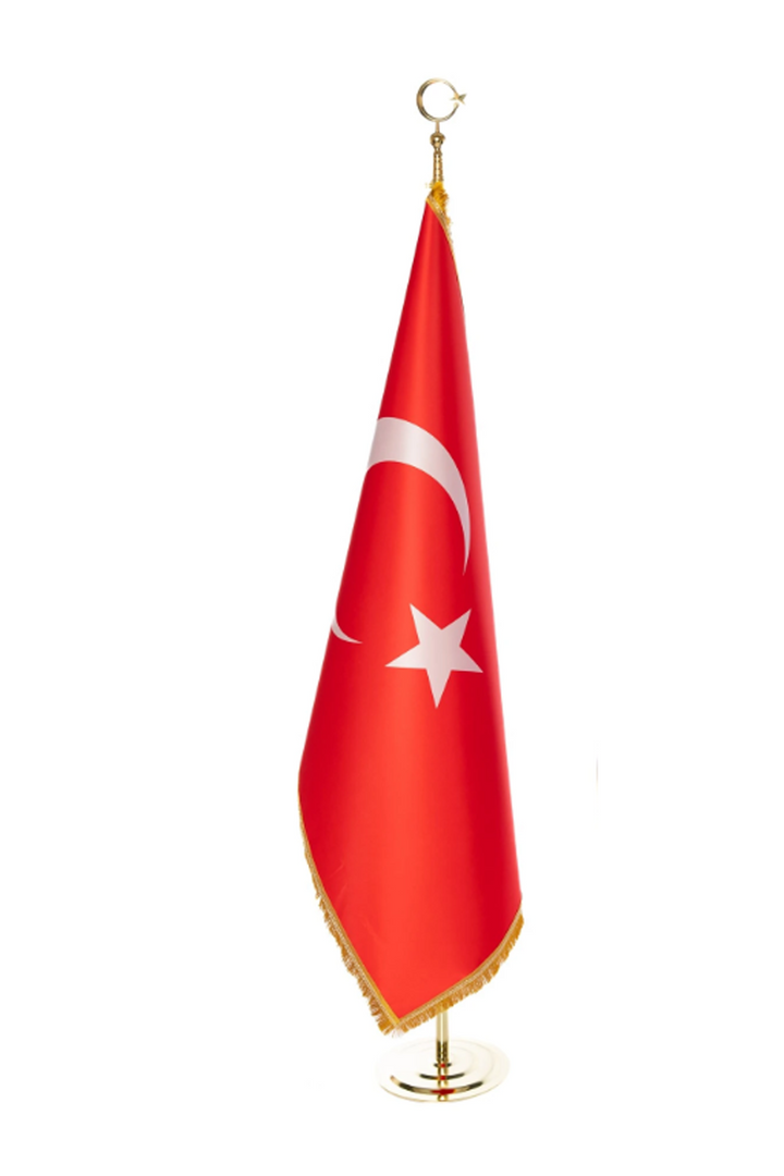 Logolu Makam Bayrağı (Gold Direk) – ön görünüm