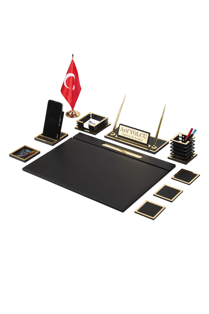 Diamond Gold Sümen Takımı 11 Parça Siyah Full Set – ön görünüm