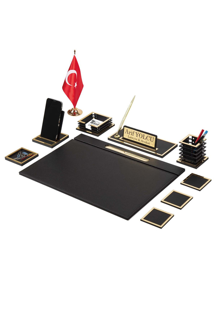 Diamond Gold Sümen Takımı 10 Parça Siyah Full Set – ön görünüm