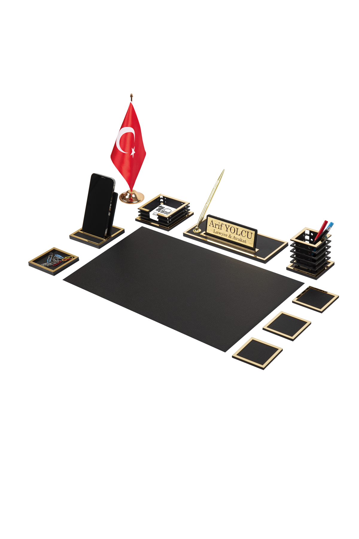 Nova Gold Sümen Takımı 10 Parça Siyah Full Set – orijinal ürün ön görünüm