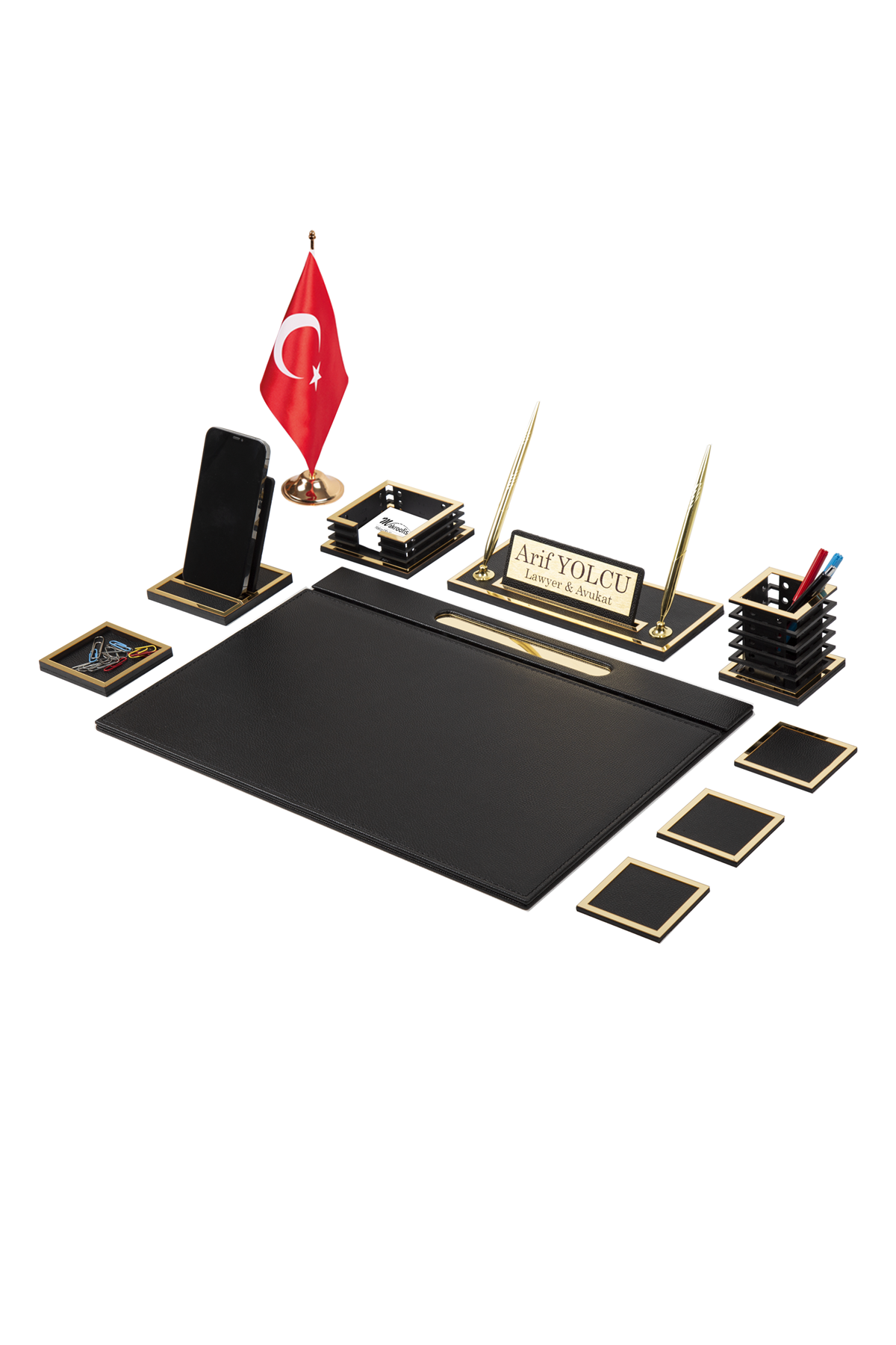 Diamond Gold Sümen Takımı 11 Parça Siyah Full Set – özgün ürün görünümü