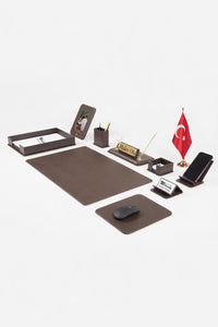 Dora Sümen Takımı 12 parça Kahverengi Masa Bayraklı – ikinci açı