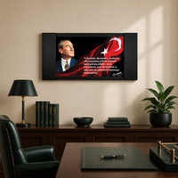 Atatürk Makam Panosu – “Çalışmadan, Öğrenmeden...” (MP029-1) – detay görünümü