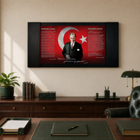 Atatürk Makam Panosu – İstiklâl Marşı ve Gençliğe Hitabe (MP012-2) – detay görünümü
