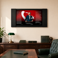 Atatürk Makam Panosu – İstiklâl Marşı – Ayakta Atatürk (MP013-1) – detay görünümü