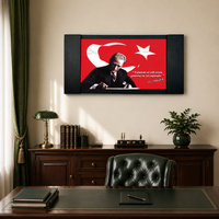 Atatürk Makam Panosu – “Vatanını En Çok Seven” Kırmızı Fon (MP005-1) – detay görünümü