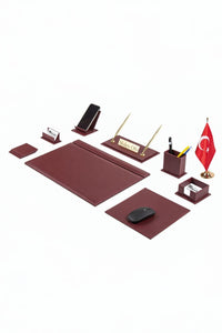 G101 Deri Sümen Takımı 11 Parça Bordo Full Set – ikinci açı