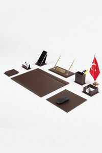 G101 Deri Sümen Takımı 11 Parça Kahve Full Set – ikinci açı