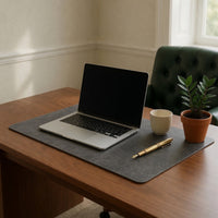 Gri hakiki deri masa pedi, laptop ile kullanım