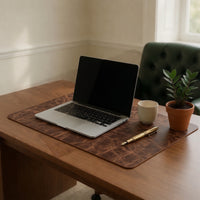 Kahverengi hakiki deri masa pedi, laptop ile kullanım