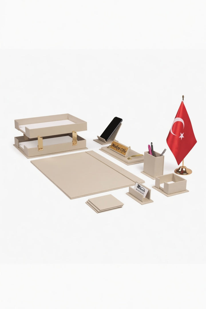 Liya Sümen Takımı 11 Parça Krem Masa Bayraklı – ikinci açı