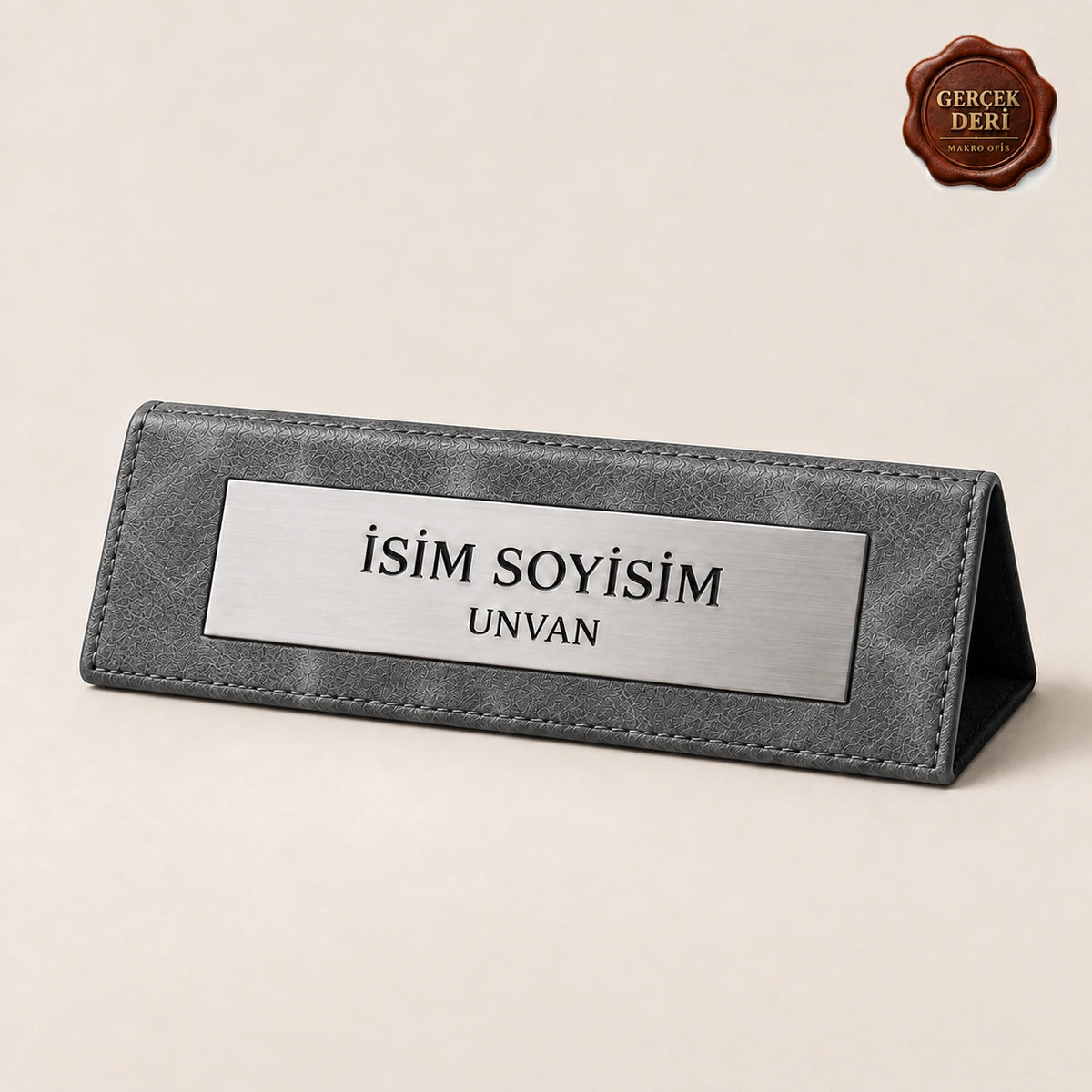 Masaüstü İsimlik — Gri