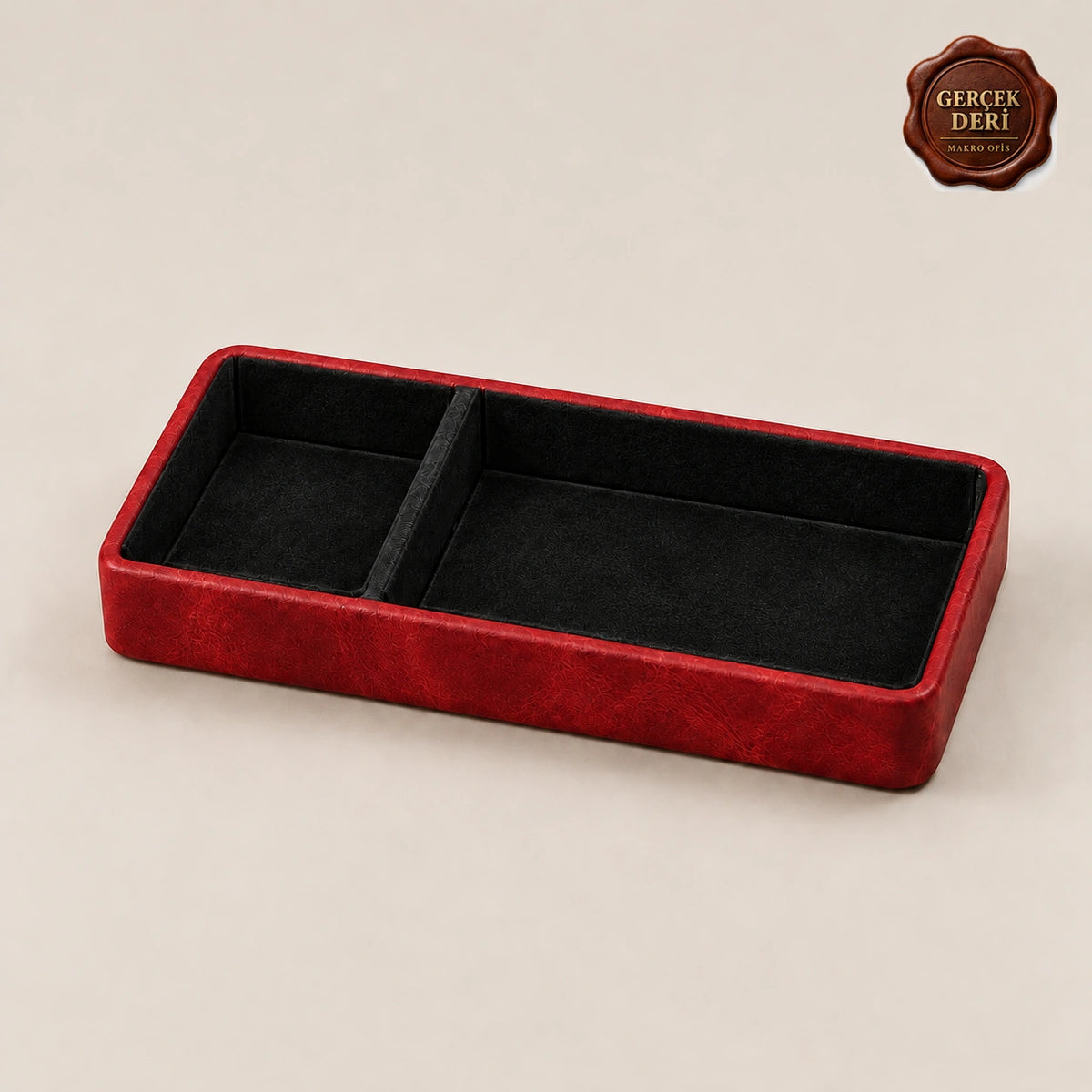 İki Bölmeli Masaüstü Organizer Model 1 — Kırmızı