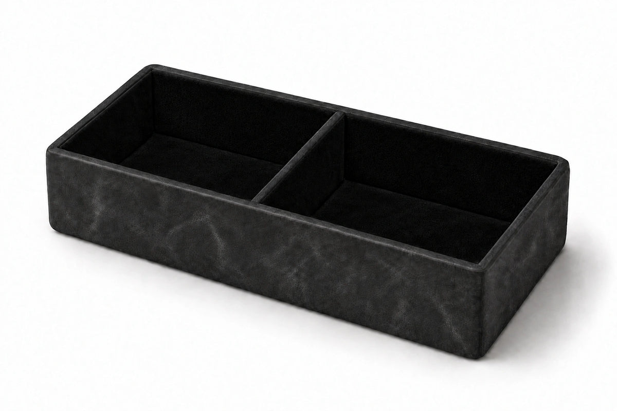 İki Bölmeli Masaüstü Organizer Model 2 — Siyah — görünüm 1