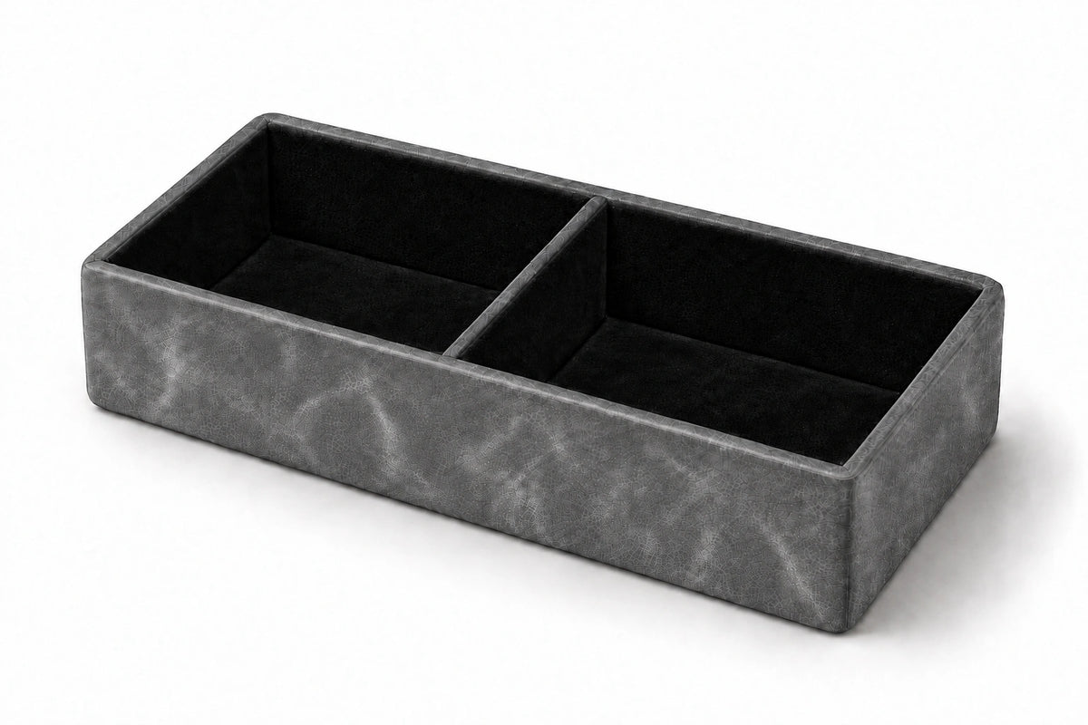 İki Bölmeli Masaüstü Organizer Model 2 — Gri