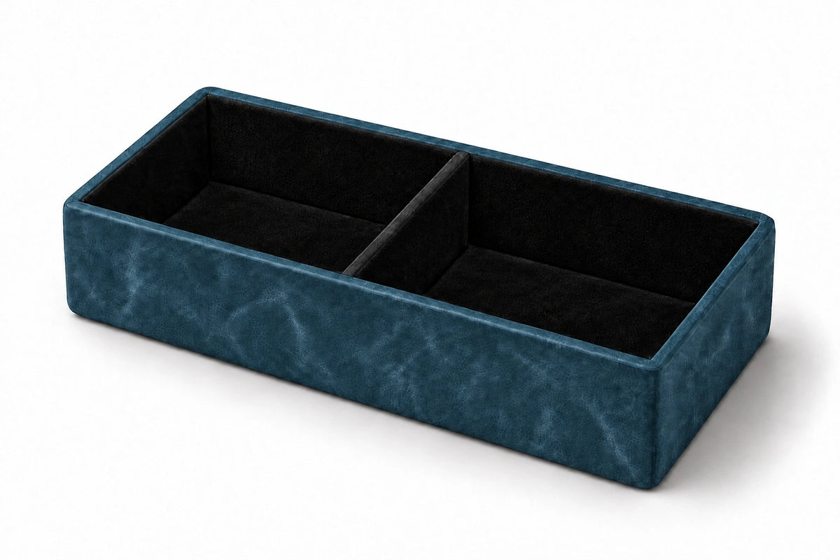 İki Bölmeli Masaüstü Organizer Model 2 — Mavi