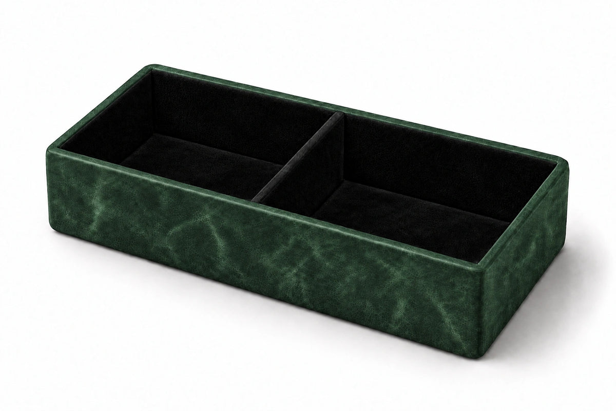 İki Bölmeli Masaüstü Organizer Model 2 — Yeşil