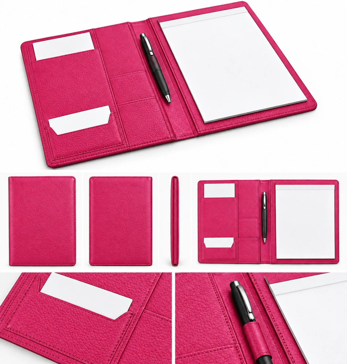 Çok Cepli Notluklu Sekreterlik Model 4 — Pembe