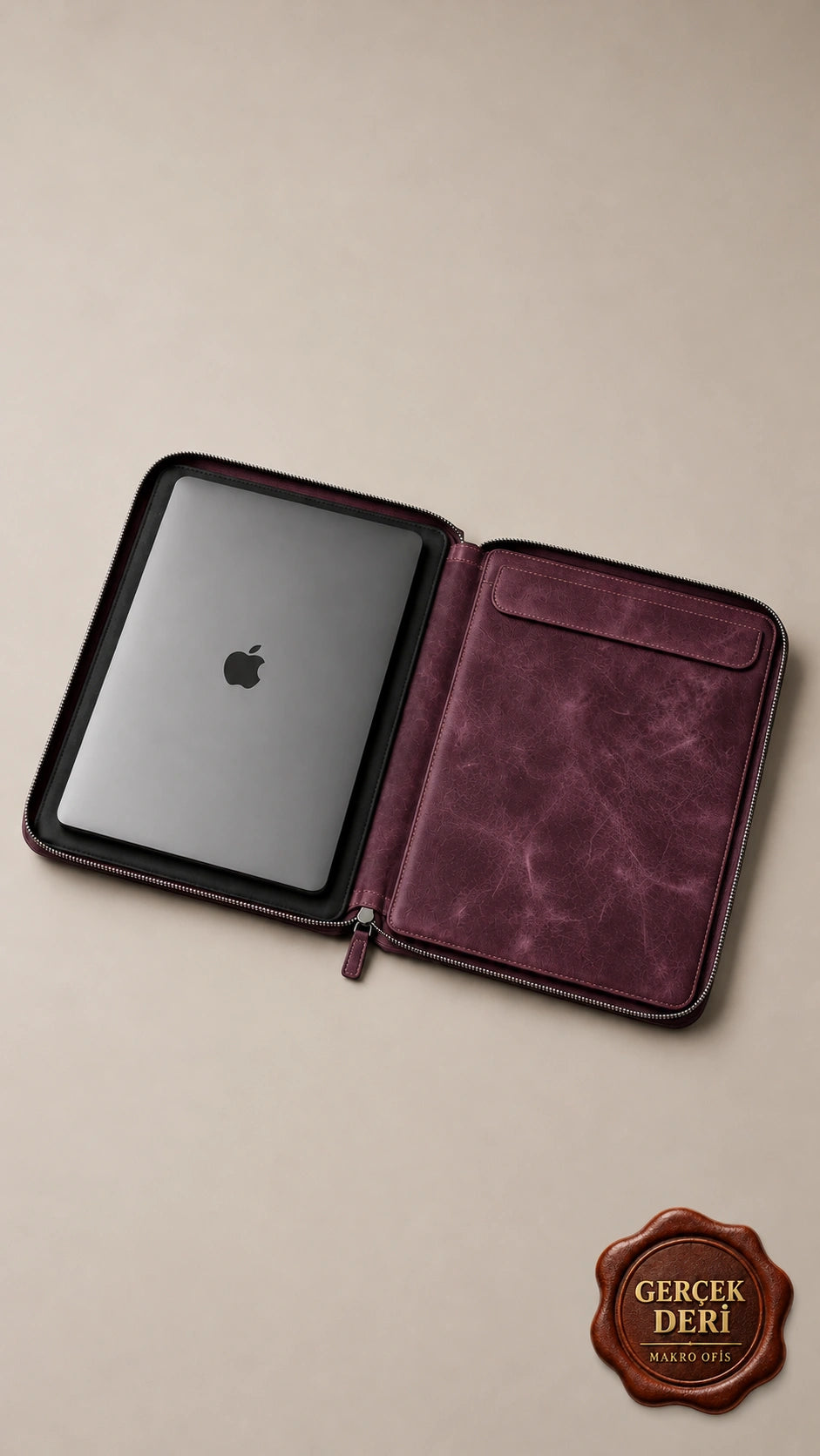 Fermuarlı MacBook Kılıfı Model 1 — Mor