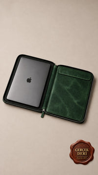 Fermuarlı MacBook Kılıfı Model 1 — Yeşil