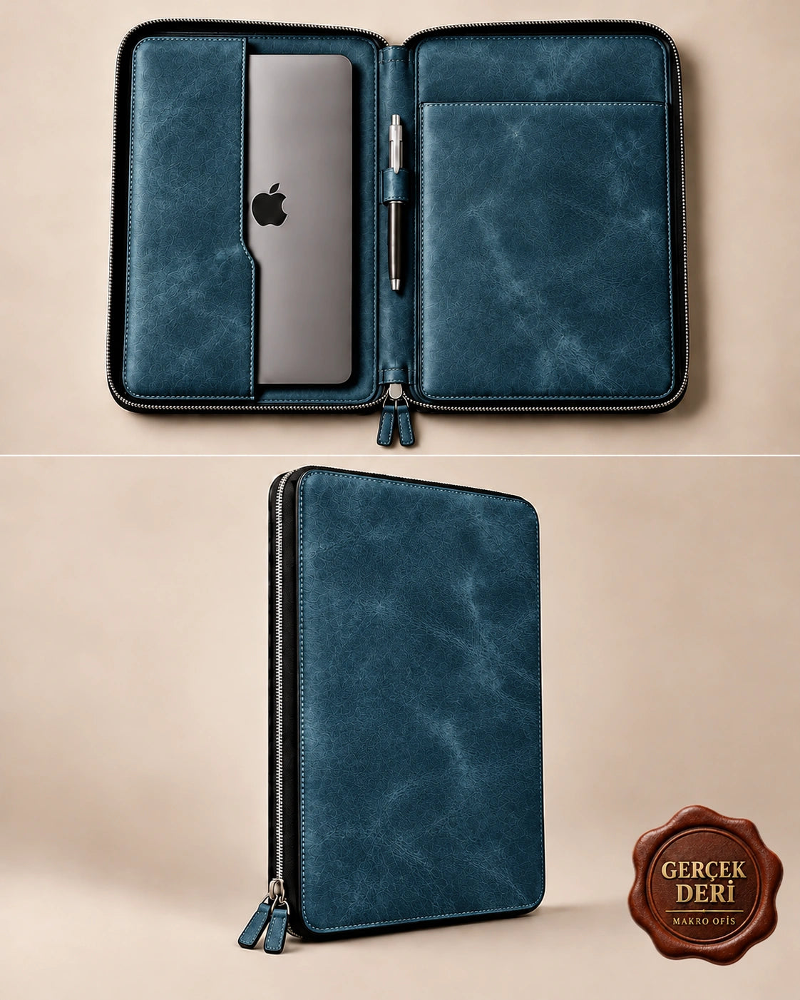 Fermuarlı MacBook Kılıfı Model 2 — Mavi