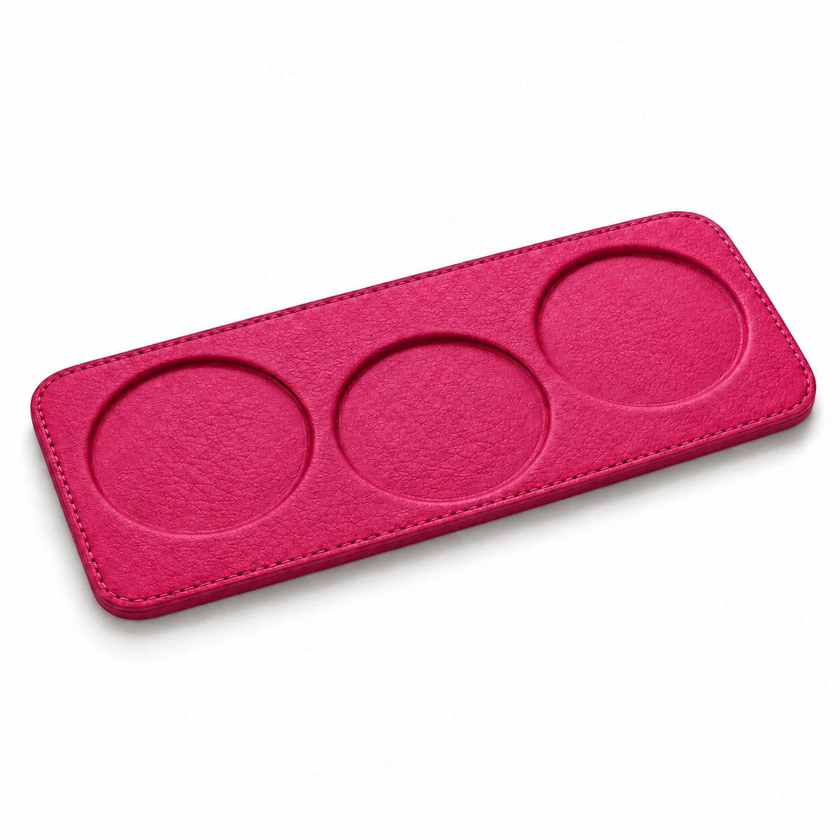 Üç Yuvalı Bardak Altlığı Model 11 — Pembe