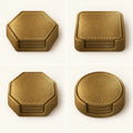 Bardak Altlığı Seti Model 4 — Gold