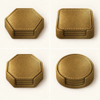 Bardak Altlığı Seti Model 4 — Gold