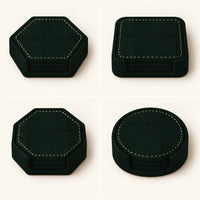 Bardak Altlığı Seti Model 4 — Damarlı Koyu Yeşil