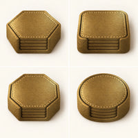 Bardak Altlığı Seti Model 4 — Gold