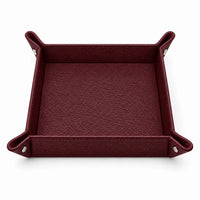 Çıtçıtlı Kare Eşya Tepsisi — Bordo