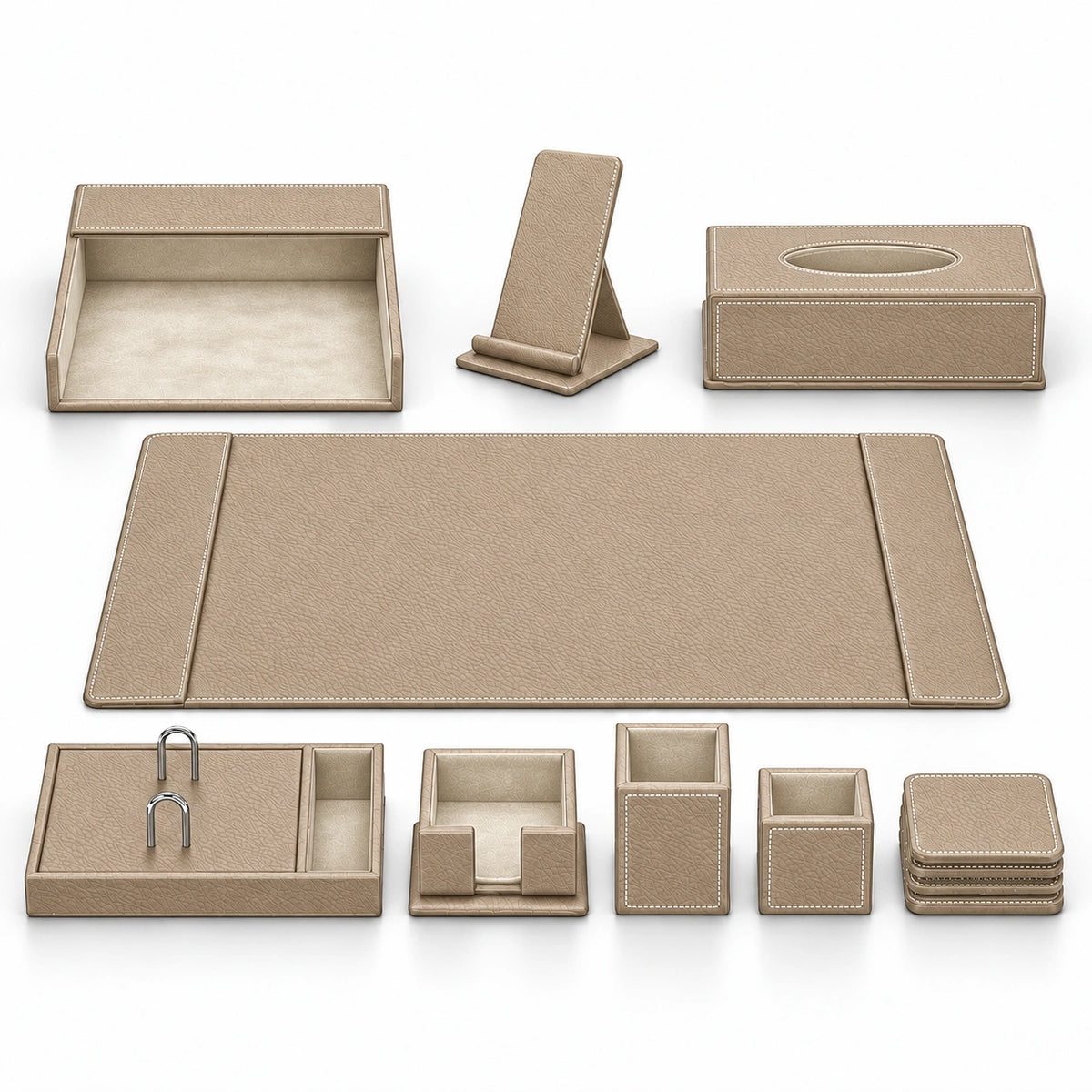 Ofis Masa Seti Model 3 — Soft Krem