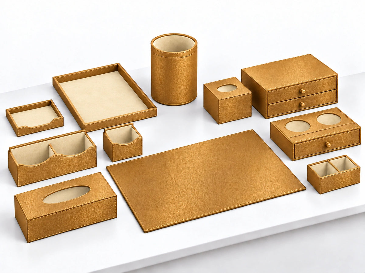 Geniş Tepsili Otel Seti V2 Model 15 — Gold