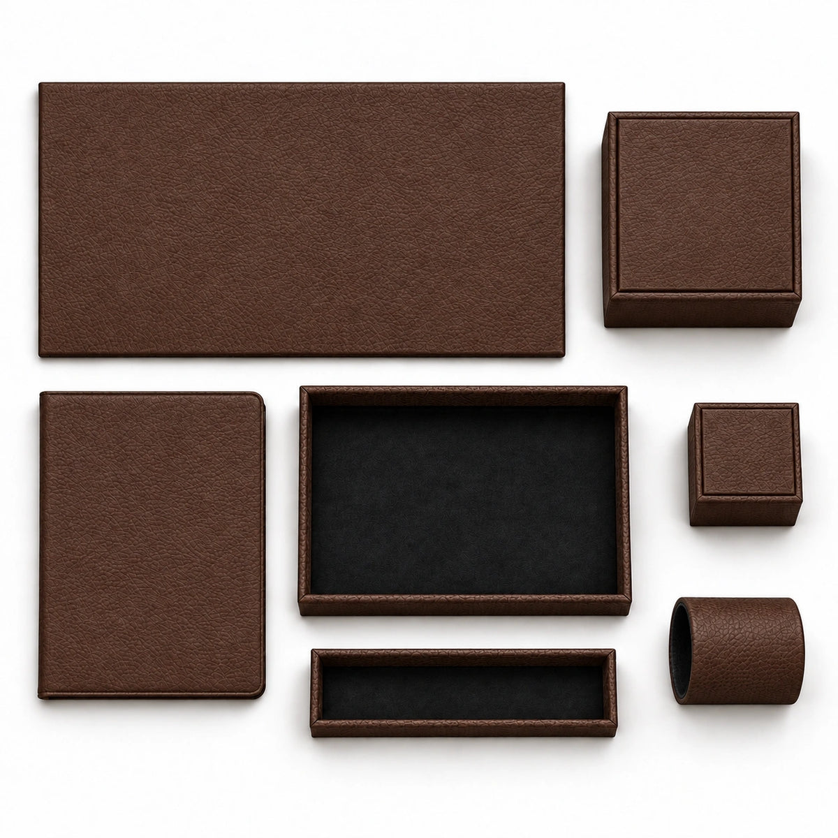 Otel Masaüstü Düzenleyici Set V2 Model 9 — Taba