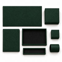 Otel Masaüstü Düzenleyici Set V2 Model 9 — Damarlı Koyu Yeşil
