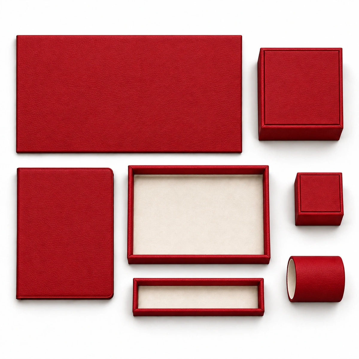 Otel Masaüstü Düzenleyici Set V2 Model 9 — Kırmızı