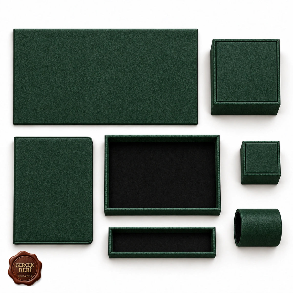 Otel Masaüstü Düzenleyici Set V2 Model 9 — Yeşil